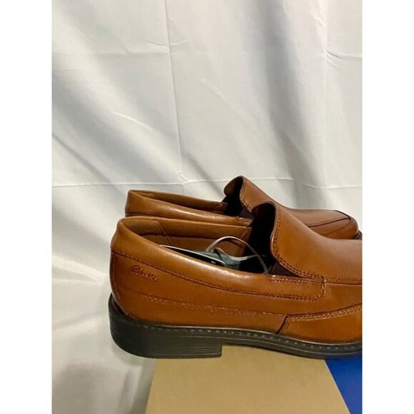 Clarks Mens Cosgrove Free Leather Dress Loafer Dark Tan Leather Size 10M NEW - Picture 3 of 7